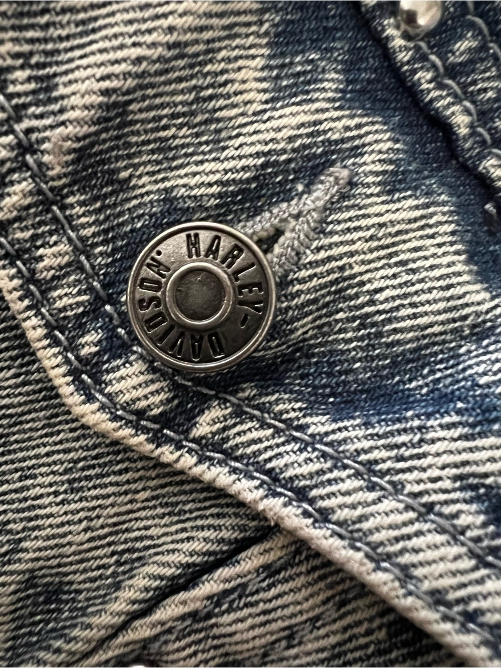 Harley-Davidson WOMEN'S ROSE & THORN BLING DENIM JACKET Size Large - Picture 5 of 13